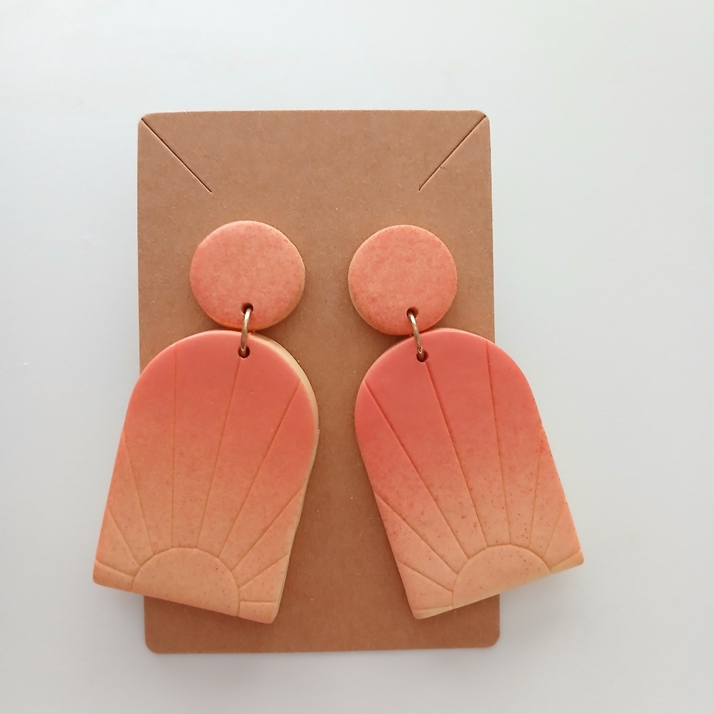 Fashion Jewelry Coral Ombre Earrings